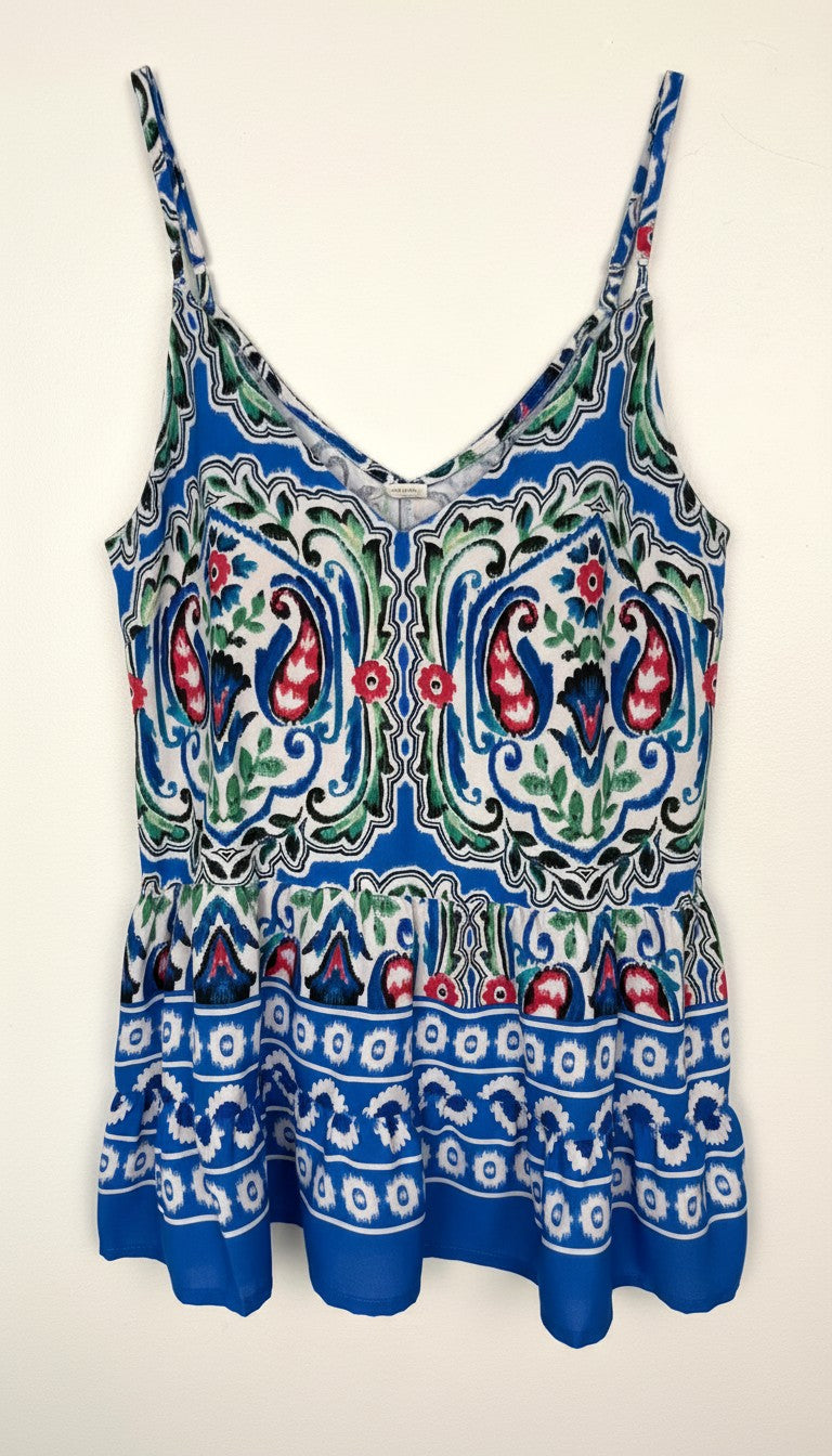 Boho Ikat Print Spaghetti Strap Cami Top | Size M at Blue Sparrow Shop