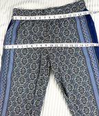 Boho Medallion Print Wide-Leg Palazzo Pants | Size M at Blue Sparrow Shop measuring 32" waist and 38" hips 