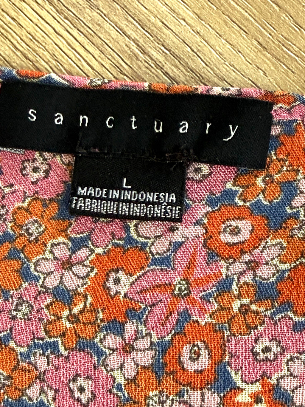Boho dress for summer by Sanctuary brand label women’s dress size large hang tag