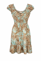 Boho_festival_dress_in_green_and_brown_at_Blue_Sparrow_Shop