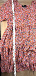 Boho floral festival dress measuring 34" shoulder to hem 