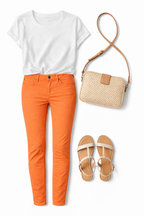 Bright Orange GAP 1969 Legging Jeans | Size 28 at Blue Sparrow Shop  on flatlay