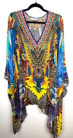 CAMILLA Australia 2015 Short Silk Kaftan 100% silk kaftan
