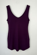 C'est Moi Bamboo Smoothing Tank Top | One Size Plus | Purple Bamboo Plus Sized Tank Top at Blue Sparrow Shop on white background