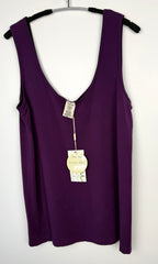 C'est Moi Bamboo Smoothing Tank Top | One Size Plus | Purple Bamboo Plus Sized Tank Top at Blue Sparrow Shop on hanger