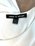 Cable & Gauge XL women’s tunic label white layered summer top made in china 