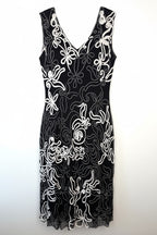 Cartise Embroidered Mesh Cocktail Dress | Size 12 at Blue Sparrow Shop on white background