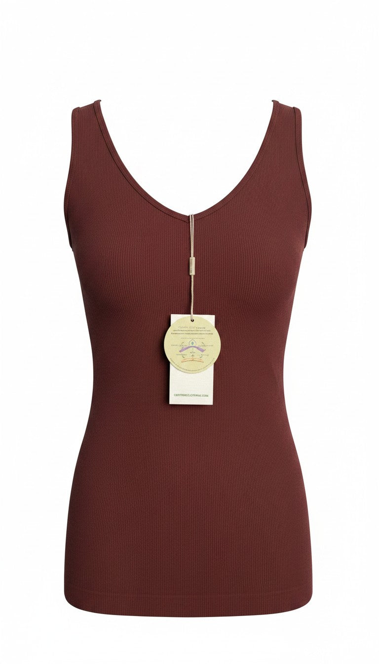 Cayenne coloured Bamboo Tank top by C'est Moi at Blue Sparrow Shop 