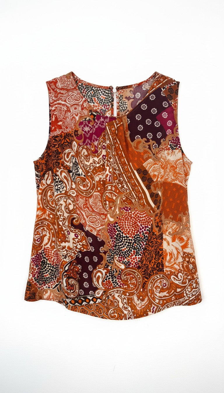 Christopher & Banks Bohemian Sleeveless Top | Size L 