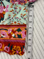 Cleo Botanical Print Long Kimono | One Size at Blue Sparrow Shop measuring 8" sleeve 