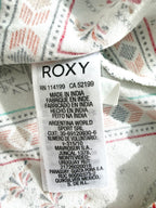 Roxy blouse care tag made in India label close up