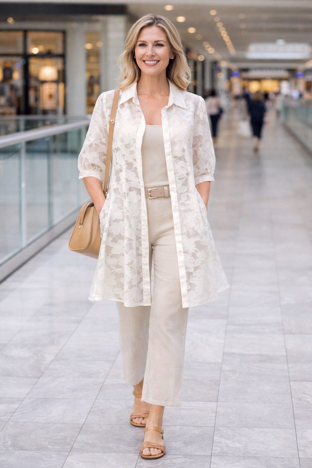 Club Monaco Brocade Look Jacket or Dress | Size 8 at Blue Sparrow Shop on  woman walking in mall 
