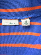 Coastal Preppy L.L. Bean Quarter Zip Pullover inside tag medium regular made in peru 
