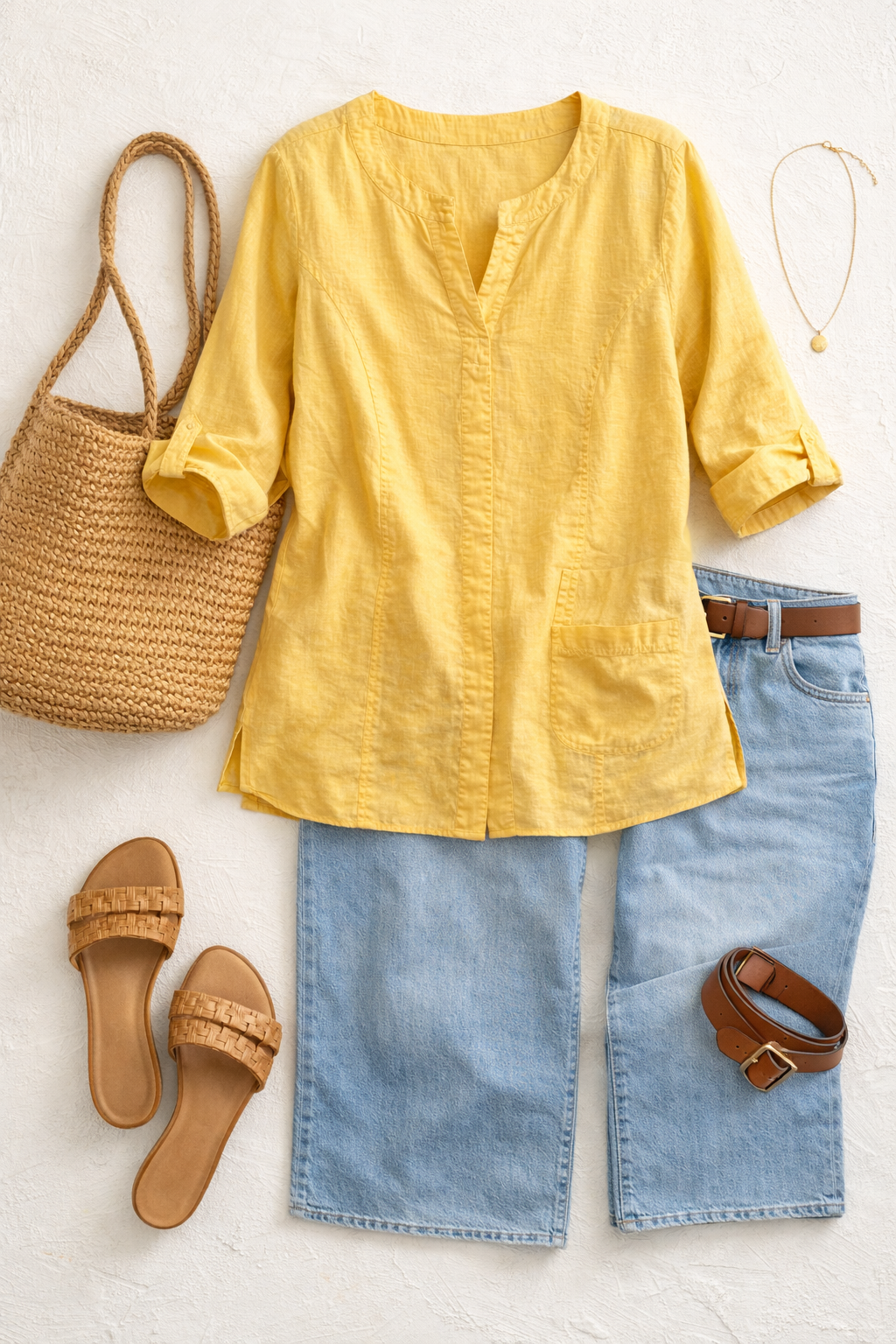Coldwater Creek 100% Linen Tunic Top lifestyle