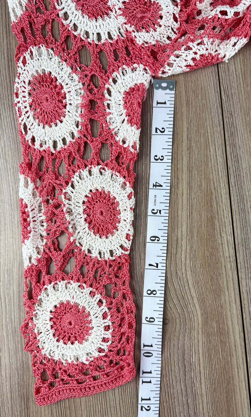 Cardigan at Blue Sparrow Shop size M measuring 11" sleeve