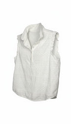 Cotton White Eyelet Top | Size M at Blue Sparrow Shop