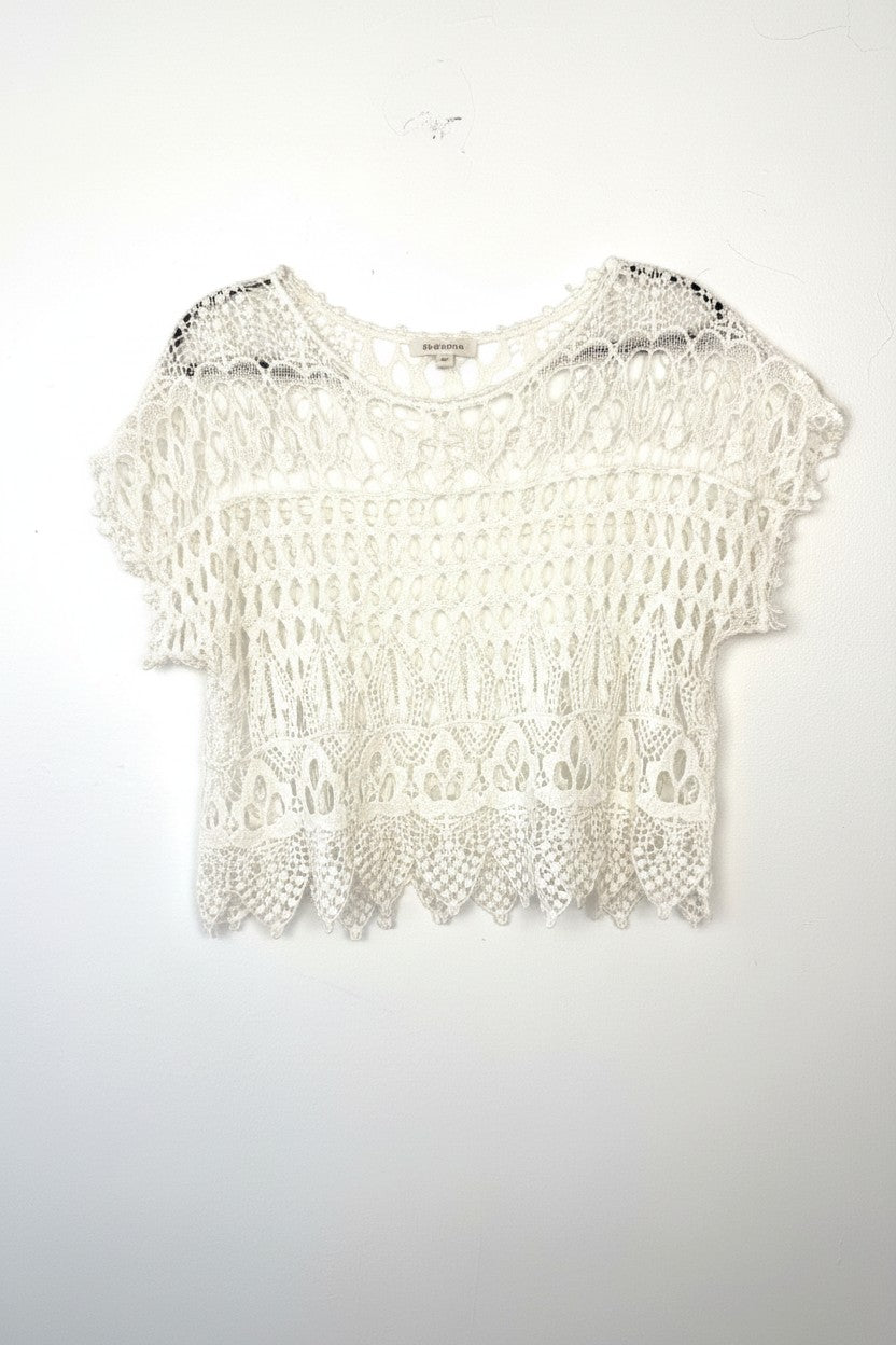 Crochet Boho Layering Top | One Size at Blue Sparrow Shop