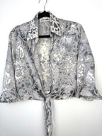 Cropped Chiffon Bolero Jacket  on hanger