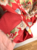 Crotch area of red floral Zara Long Sleeved jumpsuit/one piece/ bodysuit 2