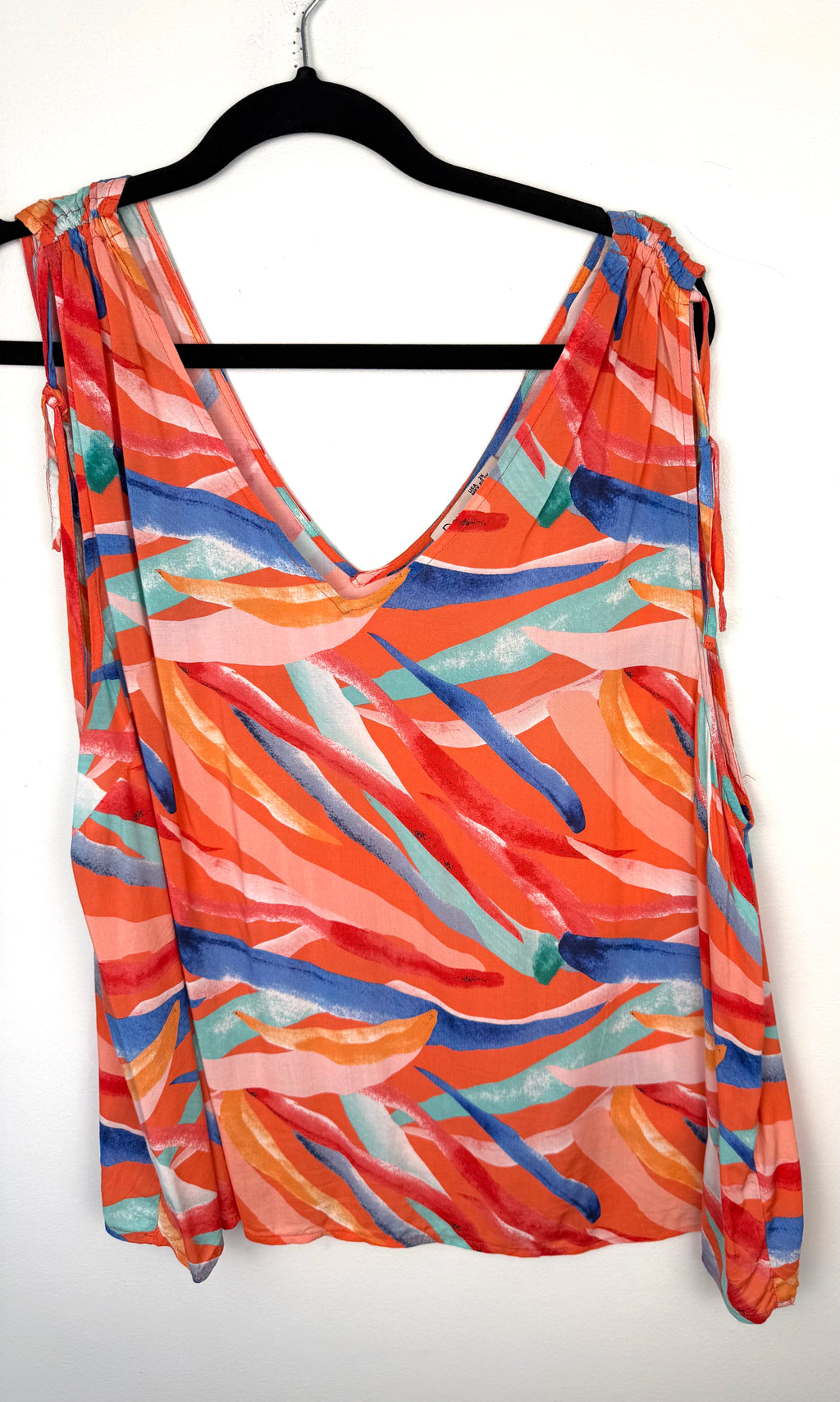 DEX Colourful Abstract Print Top | Size 2X at Blue Sparrow Shop