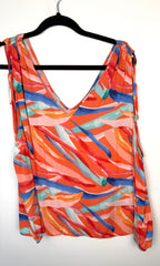 DEX Colourful Abstract Print Top | Size 2X at Blue Sparrow Shop