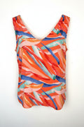 DEX Colourful Abstract Print Top | Size 2X at Blue Sparrow Shop on white background