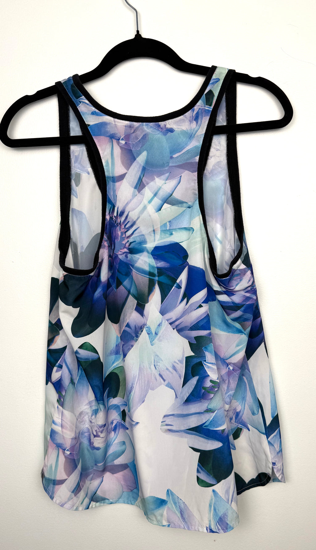 DKNY Jeans Floral Tank Top  back view on hanger