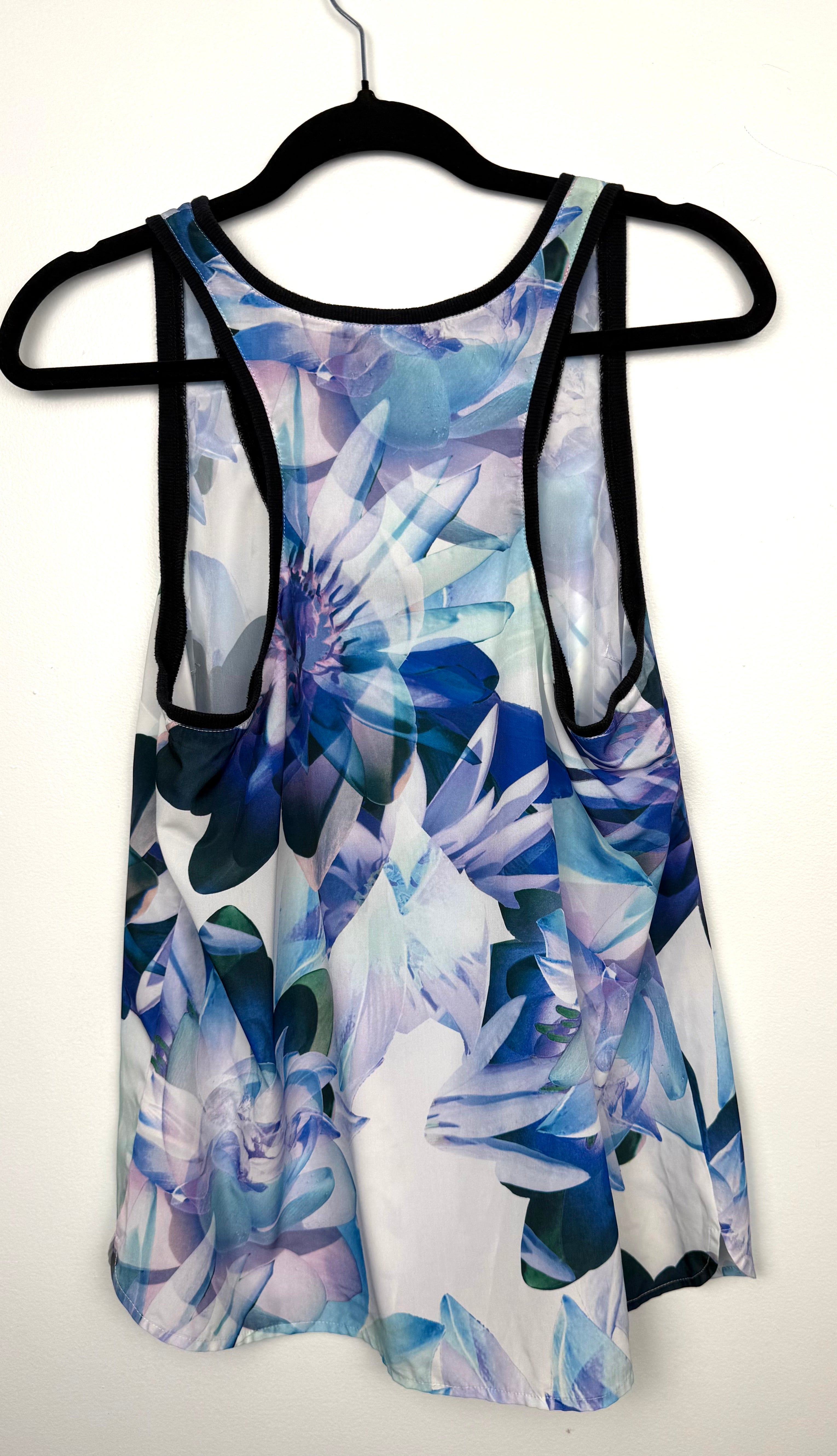 DKNY Jeans Floral Tank Top  back view on hanger