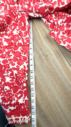 Dalia boho peasant blouse red and white measuring 18" sleeve