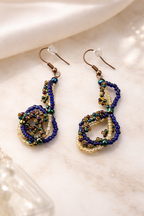 Handmade Seed Bead Dangle Earrings at Blue Sparrow Shop