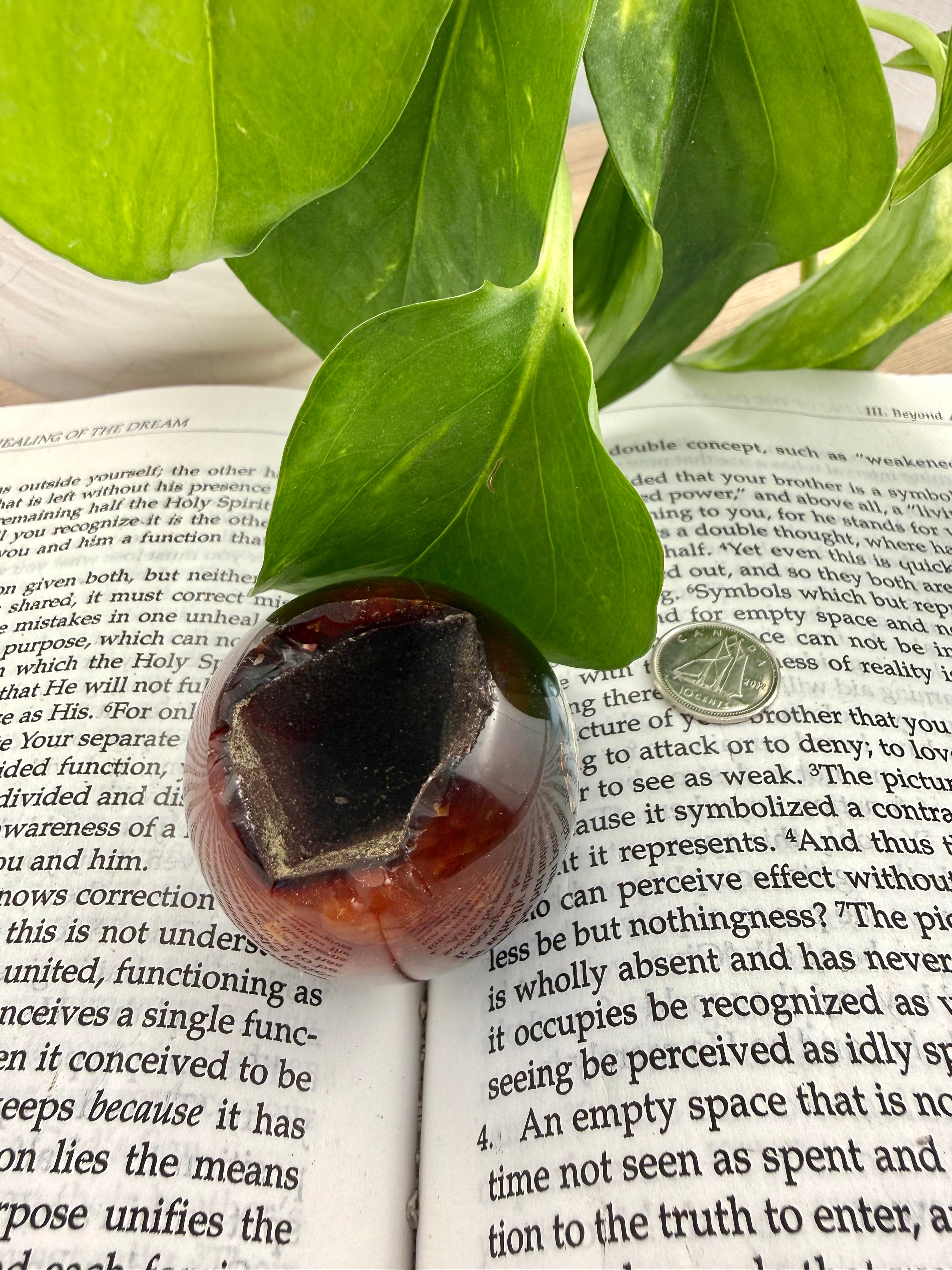 Crystal Sphere - Dark Coloured - With Druzy 
