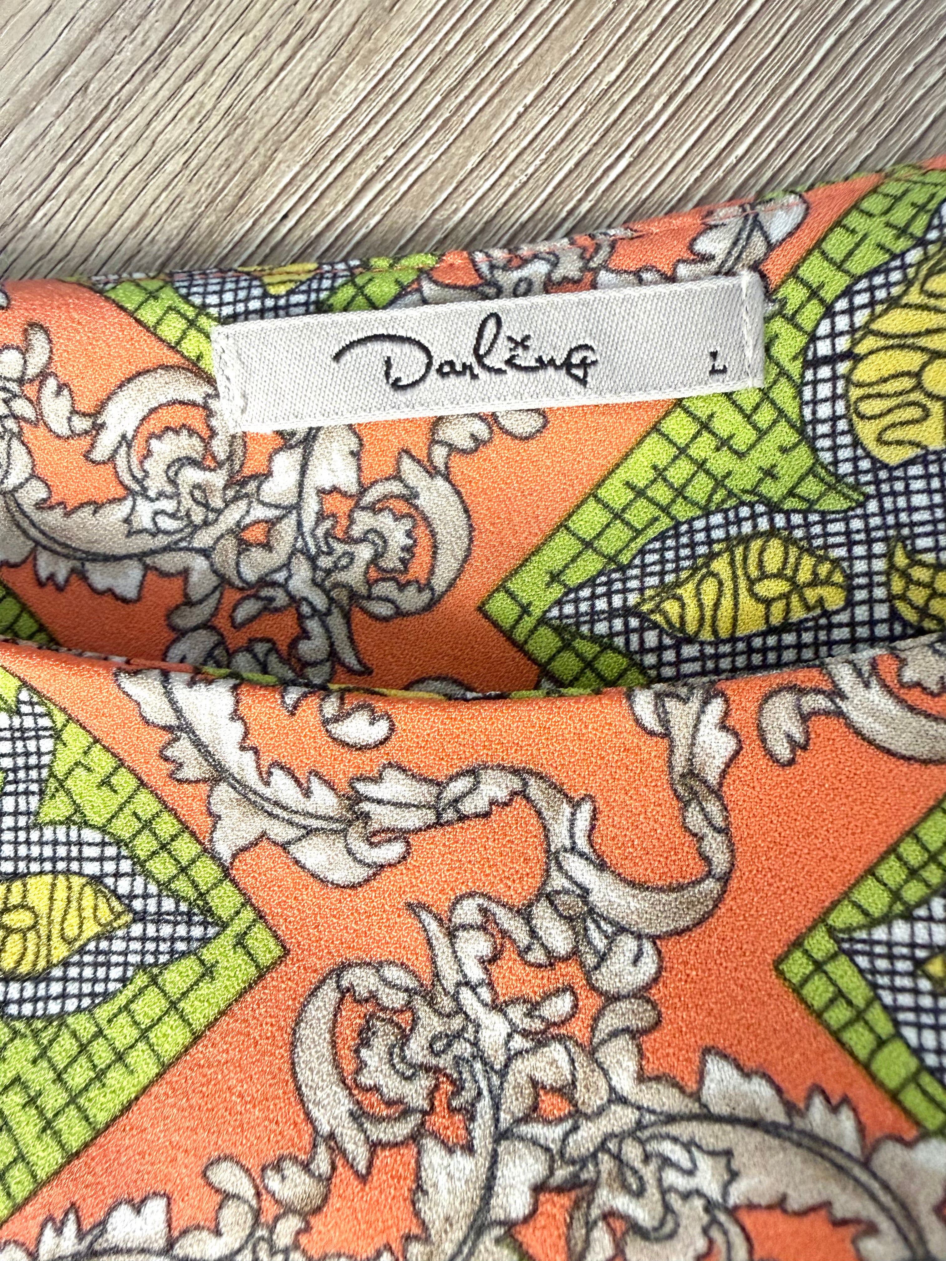 Darling brand label Louisa Top size 1 boutique women’s sleeveless printed blouse