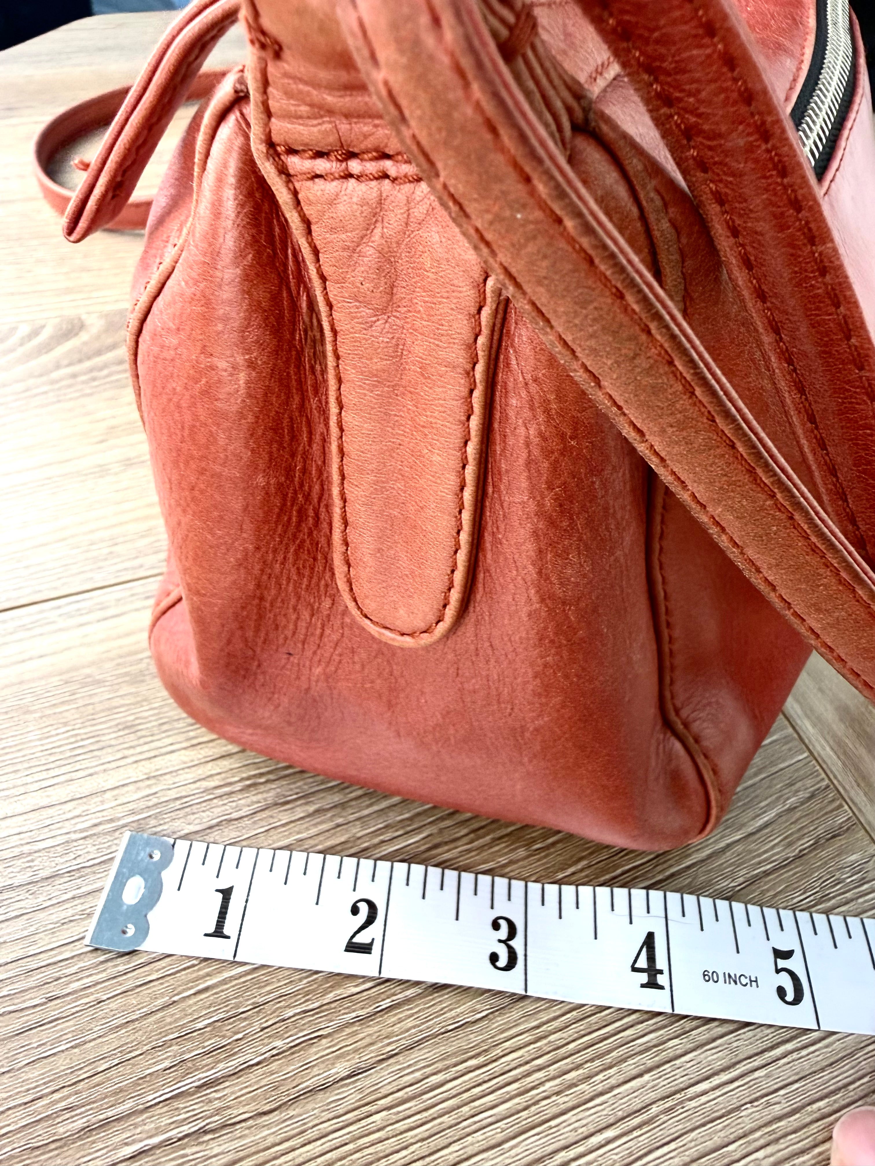 Derek Alexander Leather Crossbody Bag measuring approx 4"  base