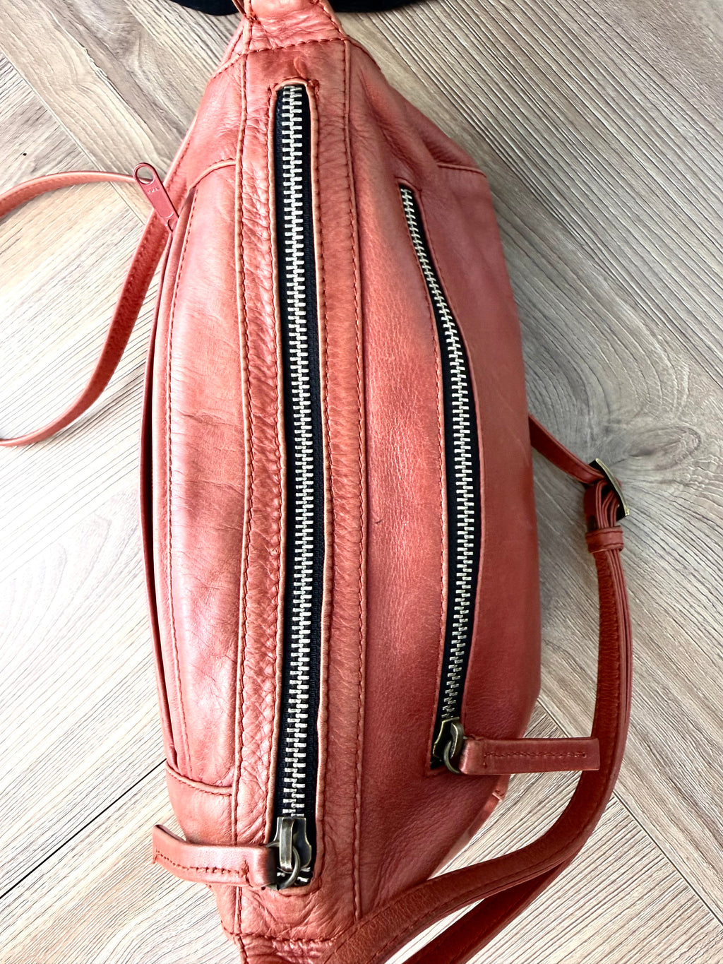 Derek Alexander Leather Crossbody Bag  view from top