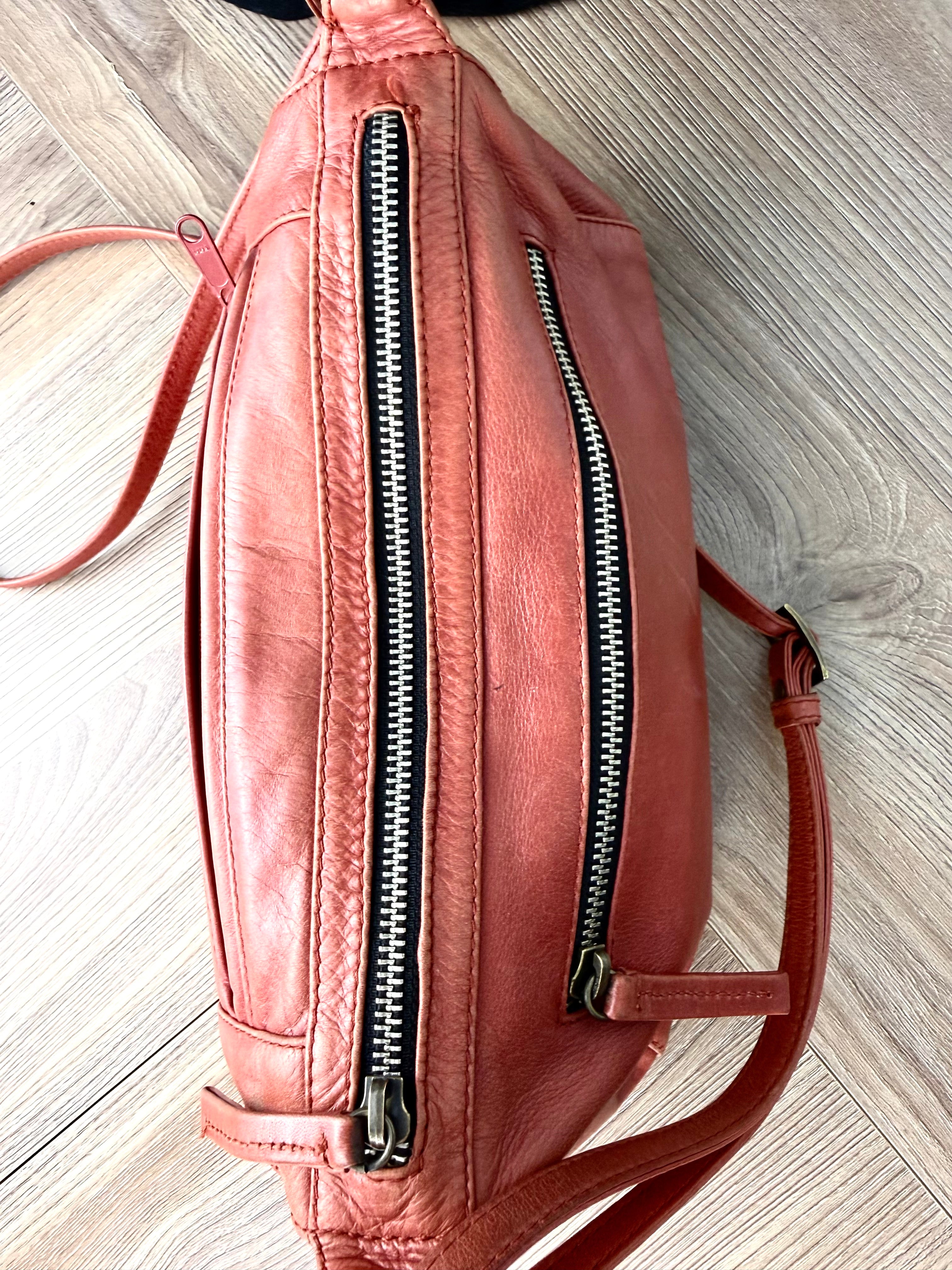 Derek Alexander Leather Crossbody Bag  view from top