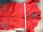 Desigual coat red with heart pattern made in canada desigual jacket measuring 38" bust
