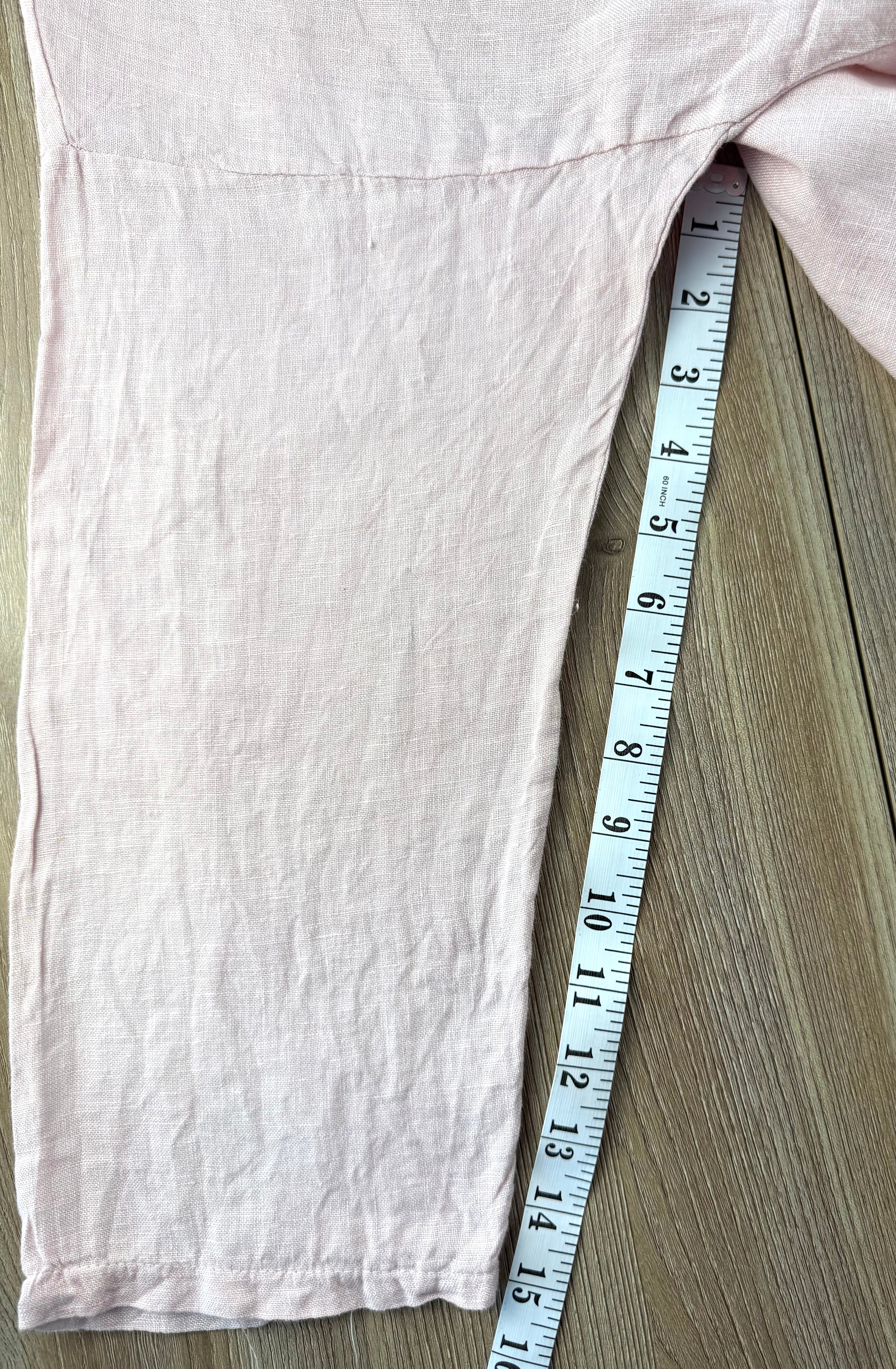 EDIN Expect the Unexpected 100% linen oversized shirt Made in Italy measuring 15" sleeve