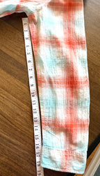Eddie Bauer Button-Down Plaid Shirt at Blue Sparrow Shop measuring 18" sleeve