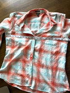 Eddie Bauer Button-Down Plaid Shirt at Blue Sparrow Shop measuring 44" bust 