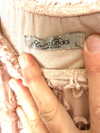 Elena Baldi Made in Italy pink lace top label size L