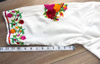 Embroidered Floral Tunic Blouse measuring 12" sleeve