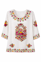 Embroidered tunic size large at Blue Sparrow Resale Shop 