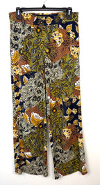 Esprit Patchwork Floral Wide Leg Pants Boho 
