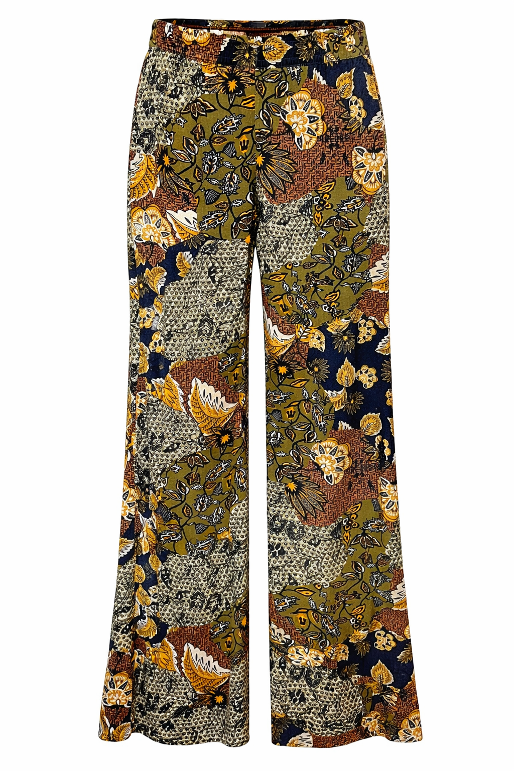 Esprit Patchwork Wide Leg Pants | Size S at Blue Sparrow Resale Shop