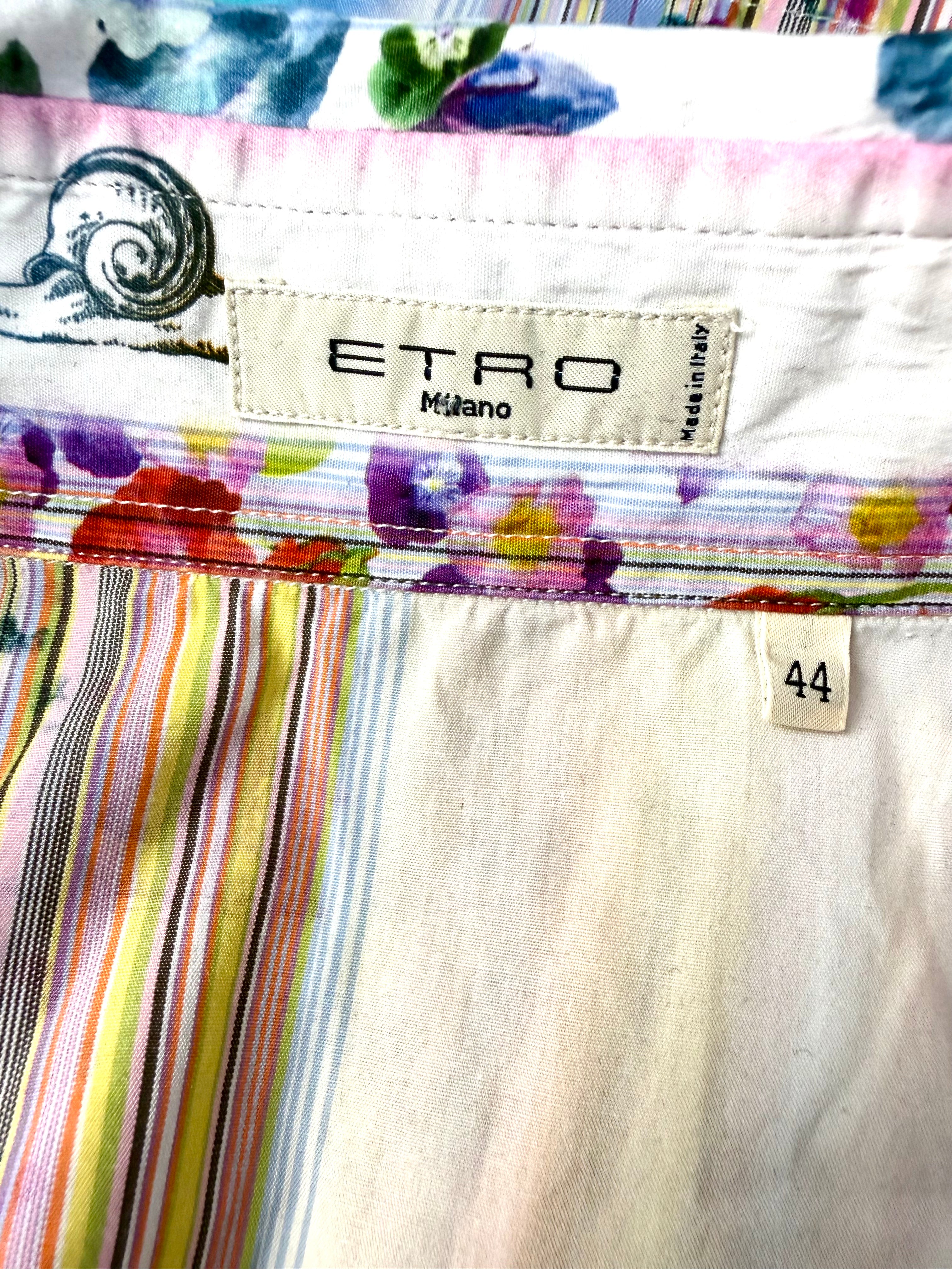Etro Milano  Italian Designer Blouse inside tag 