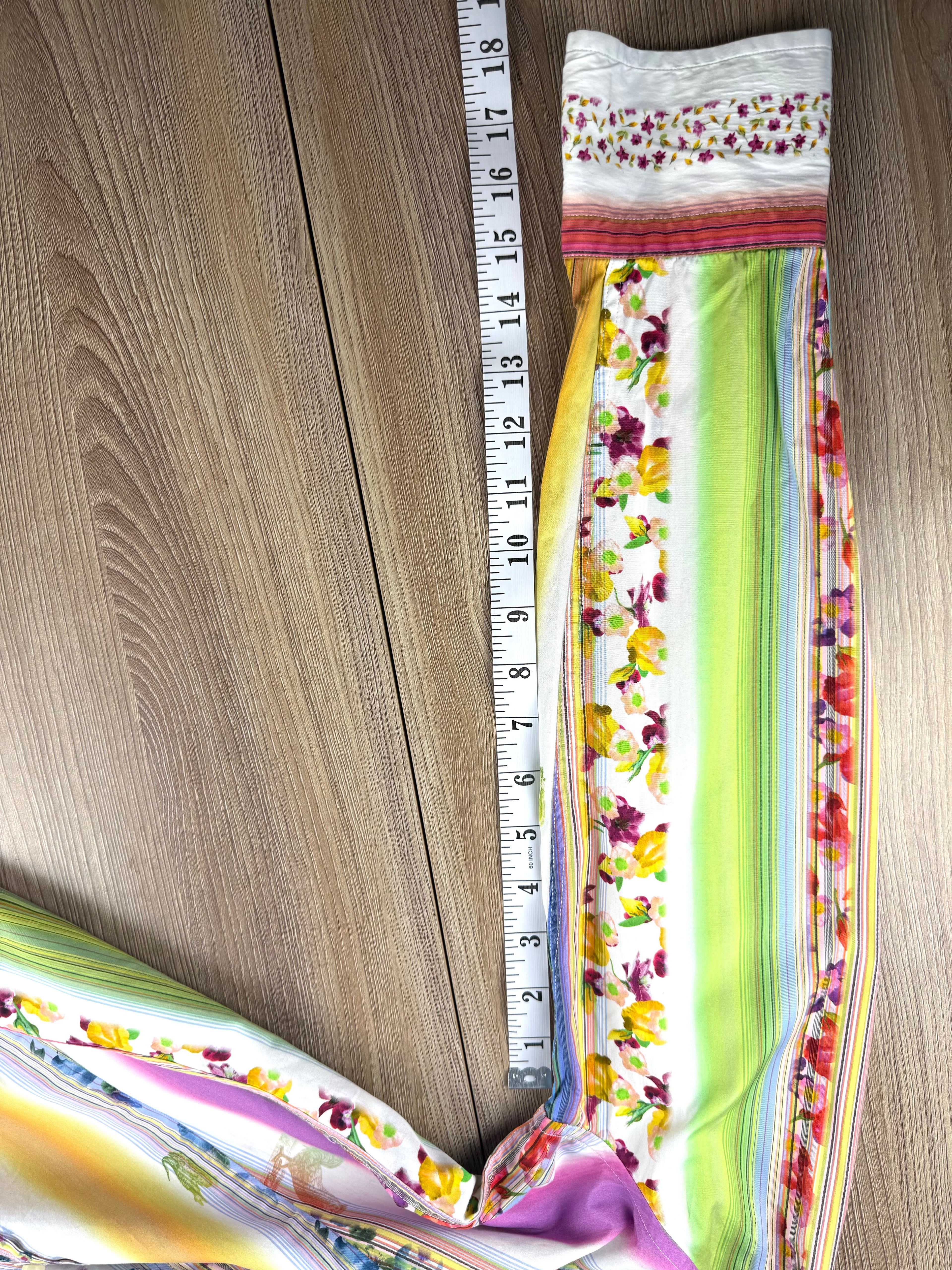 Etro Milano  Italian Designer Blouse measuring 18" sleeve 
