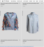 Etro Milano Italian Designer screenshot of button front cotton shirt from website for comparison  showing new value 1110.00 of plain shirt - Blue Sparrow resale value 195.00