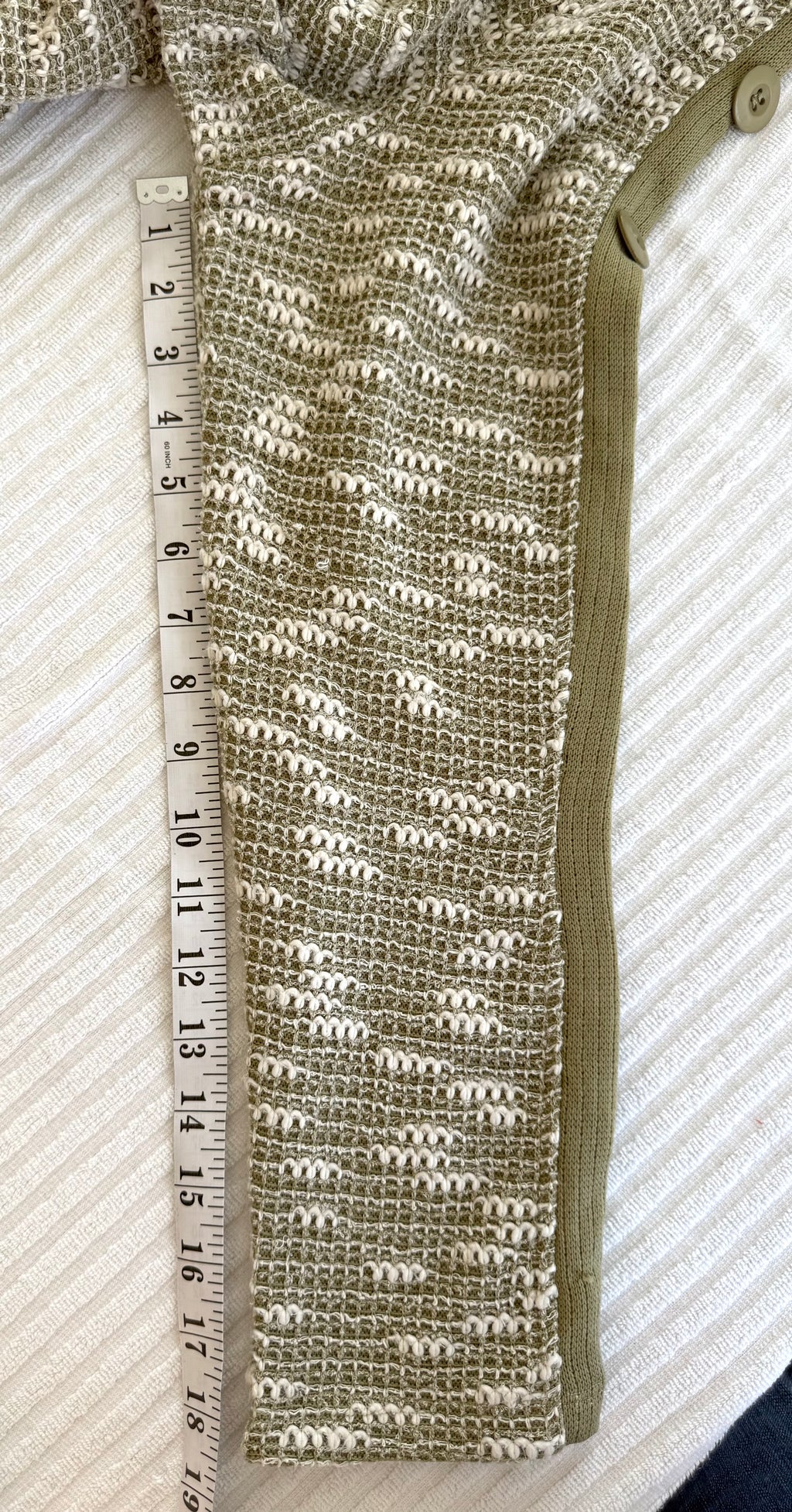 FDJ French Dressing Textured Button-Detail Sweater | Size XL measuring 18.5" sleeve