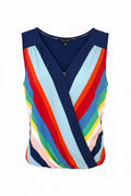 Faux Wrap Tommy Hilfiger Sleeveless Blouse | Size M at Blue Sparrow Shop on white background