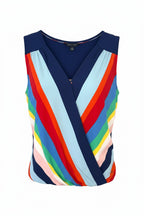 Faux Wrap Tommy Hilfiger Sleeveless Blouse | Size M at Blue Sparrow Shop on white background